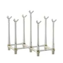 Taza invertida para drenar, puede sostener 7 tazas, escurridor plegable y fácil de transportar, accesorio para escurrir tazas de agua y café, escurridor invertido, estante de almacenamiento, taza de almacenamiento, estante colgante, función simple invertida y ajustable, escurridor de platos, se adapta a diferentes formas y necesidades de tazas, tanto tazas altas como cortas están disponibles, fácil de limpiar, sin grietas, adecuado para restaurantes/cocinas/bares