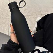 客製化姓名運動水壺 500ML/17OZ 雙層不鏽鋼保溫窄口水瓶附掛繩，冷熱皆適用，適合戶外、瑜珈、居家、生日與節日禮物、畢業禮物 - 多色 - 查看 4