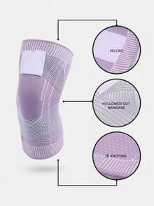 1pc High Elastic Compression Knee Brace Gym Accessories Knee Support Sports Knee Pads Gym Knee Pads - Purple - View 3