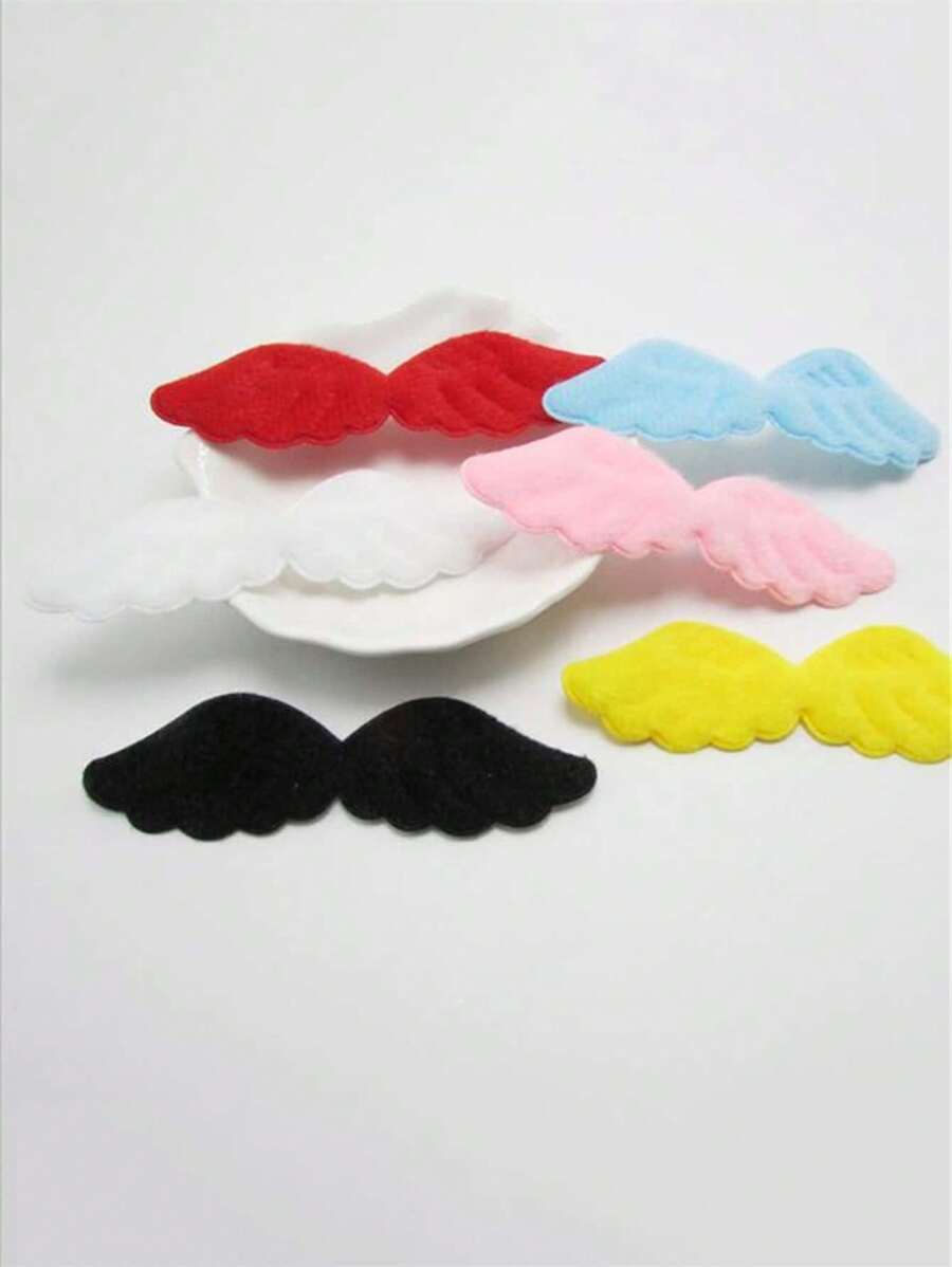 30pcs White Plush Angel Wing Cake Topper Decoration Accessory