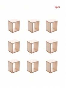 1/4/7/9件迷你木制娃娃屋柜，迷你小架子，迷你小书架，适合娃娃屋家具书架，DIY墙面装饰，适合动漫主题，制作自己喜欢的项目，可用作毕业/返校/生日/圣诞礼物/减压玩具！