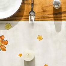 Flowers Bow Bees Hello Summer Table Runner, Seasonal Spring Kitchen Dining Table Decoration For Home Party Decor, Wedding, Home Decor, Wedding Decor, Table Decor, Kitchen Decor, Wedding Items, Kitchen, Bridal Shower - Multicolor - View 7