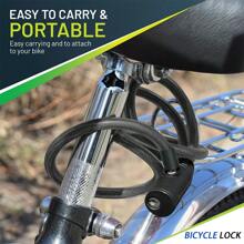 1pc Bicycle Lock With Key, Blue, Green, And Red Similar To Bicycle Cable Lock, Used To Protect Your Bicycle Accessories, Length 60cm/23.6 Inches