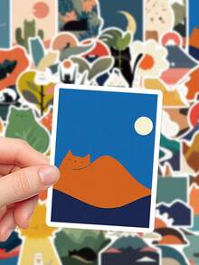 50 Stücke dekorative Aufkleber mit süßen Katzen Motiven, geeignet für Skateboard, Kühlschrank, Schlafzimmer, Schrank, Gepäck, Tagebuch, Notizbuch, Laptop, Handyhülle, Lernbelohnung, Geburtstag, Urlaubsgeschenke