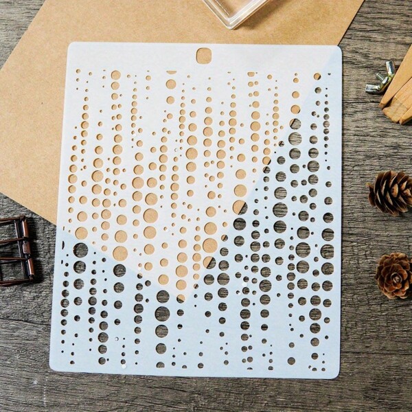 1pc Vibrant Bubble Pattern Layering Stencils - Reusable, Durable Plastic Templates For Scrapbooking, Painting, Embossing, And DIY Crafts - Perfect For Creative Projects And Artistic Expressions - For Crafters & Artists - Suitable For Various Occasions - Great Gift For DIY Enthusiasts,Back To School,School Supplies