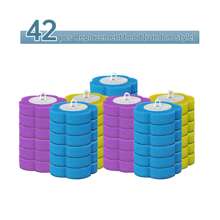 Cepillo de inodoro desechable con 18 recambios, sistema de limpieza de inodoro desechable con cepillo, soporte de almacenamiento y 18 cabezales de recambio para la limpieza del baño, decoración de otoño