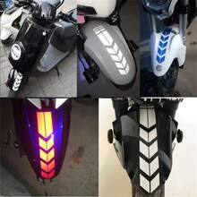 AD 1pc Motorcycle Sticker, Reflective Stripe Decals, Arrows Design, Waterproof Material - one-size - View 10