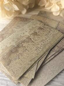 50pcs/Pack Vintage Soft Lace Pattern Decorative Background Papers, Scrapbooking DIY - Multicolor - View 9
