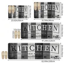 1 pièce Tapis de cuisine classique imprimé de grain de bois de couleur foncée, mousse à mémoire de forme à haute rebondissement, tapis absorbant et antidérapant pour la cuisine, le couloir, la salle de bain, l'entrée, la salle à manger et autres décorations de la maison