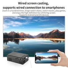 Portable Mini Projector LED Phone Home Theater Wired Phone With Same Screen
