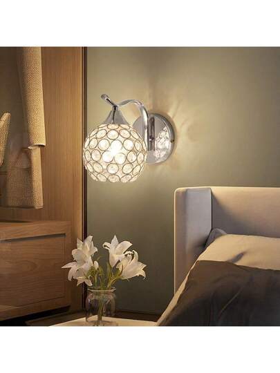 Pc Wand Lamp Bedside Verlichting LED, Minimalist Moderne Bedroom, Living Room, Hallway, Staircase, Nordic Luxe Crystal, Fixture (Bulb Not Included) view 4