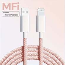 Paquete de 1/4 unidades de 1m/3,28ft/39,37in Cable de carga [MFi certificado] de color múltiple, cable USB de carga rápida, cable de datos trenzado de nailon compatible con iPhone 14/13/12/11 Pro Max/XS MAX/XR/XS/X/8/7 Plus - color Macarrón compatible con iPhone 14 Pro Max, 14 Pro, 14 Plus, 13 Pro Max, 13 Pro, 13, 12 Pro, 12, 11, XS, XR, 8 Plus, 8, 7, 6, 5, SE, compatible con iPad Lightning