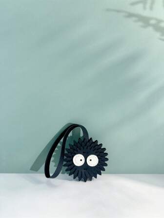 1pc Black PU Leather Simple & Versatile Cute & Funny Little Charcoal Ball Backpack, Shoulder Bag, Handbag, Tote Bag, Underarm Bag, Cosmetic Bag, Other Storage Bags, Pendant, Car Ornament, Key Chain, Luggage Tag, Pants Waist Accessory, Suitable For Couples, Best Friends, Students, Men, Women, Daily Commute, Dating, Holiday, Travel, Business Trip, Ideal Gift For Girlfriend, Mom, Kids' Birthday