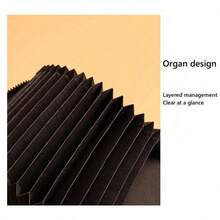 PU Leather Lettered Accordion Zipper Card Bag Ladies Men's Wallet Card Holder Coin Wallet Credit Card Holder Wallet Man, Gift Man Black Card Holders Anniversary Gift Small Gifts Gift Ideas Gift For Women