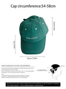 1 Stück weiches grün kariertes Baseballcap mit schnell trocknendem, dünnem Schirm, leicht atmungsaktiv mit UV-Schutz, breite Krempe, geeignet für Herren und Damen für den Outdoor-Gebrauch im Frühling/Sommer