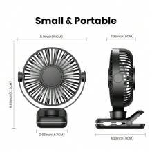 TOPK TOPK USB Clip Desk Fan, Brushless Motor Whisper-Quiet Powerful Airflow Strong Clamp For Secure Attachment, Stylish Design Portable Cooling High-Quality Construction Portable Mini Personal Fan For Bedroom And Office