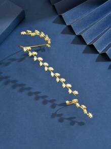 1pc Minimalist Luxury Zirconia Finger Chain Bracelet, Suitable For Women, Versatile For Summer