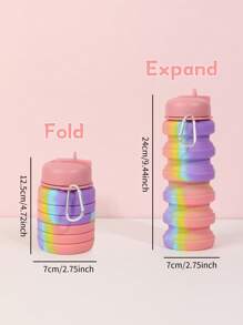 1pc Silicone Retractable Water Cup, Portable Silicone Cup, Collapsible Cup, Portable Cup, High-End Cup, Sports Cup, Capacity 480ml, Outdoor Portable Retractable Drinking Cup Camouflage Creative Sports Water Bottle With Foldable Straw, Shock-Proof, Sports, Fashionable Design, Suitable For Outdoor, Summer, Male And Female, Water Bottle, Office, The Best Summer Outdoor Water Cup Gift For Family