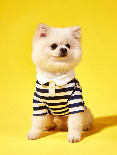 PETSIN Pet Clothes, Striped Shirt For Dogs, Leg-Hole Clothes For Cats