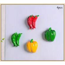 1pc/3pcs/4pcs/5pcs/5pcs-1/6pcs/6pcs-1/7pcs/8pcs/9pcs/10pcs/10pcs-Style 1/10pcs-2/11pcs New Cartoon Fruit & Vegetable Design Magnetic Resin Refrigerator Stickers, Nature Style Magnetic Refrigerator Stickers, Cute Decorative Piece, Office Desk Decor, Personalized Accessory For Fridge, Whiteboard, Storage Cabinet, Dishwasher, Kitchen Decor, Home Decor, Valentine's Day Gift, Gift For Friends & Family
