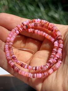 3-4mm Natural Seashell Beads, Colorful Disc Shaped Spacer Beads For DIY, 1 Strand Of Approx. 220pcs High Quality Shell Beads, Suitable For Making Bracelets, Necklaces, Earrings And Jewelry Accessories