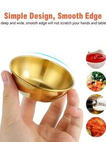 2 件/4 件/6 件/10 件不锈钢酱汁/蘸酱杯，可重复使用的酱油碟，寿司刺身开胃菜准备碗，适用于餐厅、厨房、餐厅 - 彩色 - 查看 4