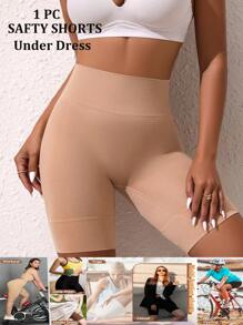 1 Stück Damen Aprikose formende Liftill nahtlose Shorts, schlankmachende Sport Caprihose