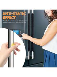 Refrigerator Door Handle Cover Kitchen Appliance Decor Fridge Oven Handle Antiskid Door Knob Protector Black Grey Red