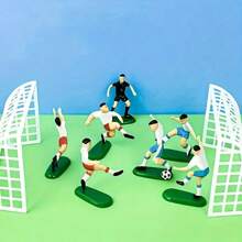 9CS Soccer Cake Topper Soccer Cupcake Topper Soccer Team Player Goalie Plastic Ball Star Goal Trophy Decorations For Soccer Themed Party Birthday Party Men Decorations