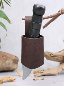 1PC Medieval PU Leather Sword Frog Scabbard Vintage Viking Renaissance Holster Cosplay Costume Accessories (Sword NOT Included)