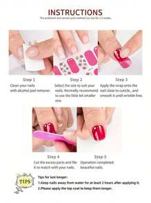 1 Sheets Marble Nail Art Stickers Nail Stickers And Decals DIY Nail Polish Strips Pale Pink Hot Stamping With Gold Coloring Self-Adhesive Waterproof And Long-Lasting 3d Nail Decals Multi-Design Manicure Stickers Manicure Decorations Set Suitable For Ladies And Girls, Parties And Events