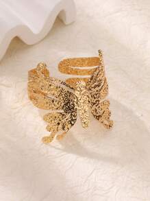 Brazalete ancho de acero inoxidable con diseño de flor para mujer, pulsera de estilo vintage geométrico simple con acabado mate, joyería de moda, regalo nuevo