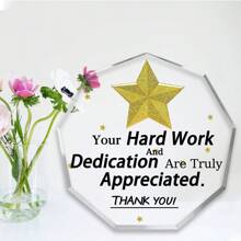 1pc, Polygon Acrylic Plaque, Plaques, Thank You Gifts, Employee Appreciation Gifts, Boss Gifts, Nurse Gifts, Teacher Gifts, Retirement Gifts, Spiritual Gifts For Women, Inspirational Gifts, Funny Office Decor, Desk Decor, Room Decoration, Aesthetic Room Decor