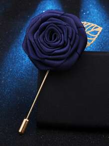 1 Peça Boutonnière de Noivo em Rosa de Seda com Folha de Corrente Dourada para Decoração de Noivo, Casamento e Festa de Casamento, Melhor Presente, Decoração de Casamento, Decoração Doméstica, Decoração de Quarto, Lembrancinhas de Festa, Decorações de Aniversário de Noiva, Formatura, Decorações de Festa Despedida de Solteira