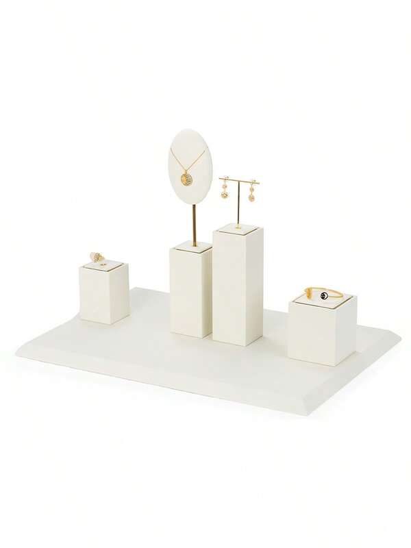 WOODTEN حامل عرض مجوهرات WOODTEN، حامل عرض رقبة، حامل عرض خاتم وأقراط وقلادة، رف عرض إكسسوارات، أدوات عرض خزانة، حامل مجوهرات فاخر