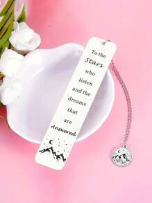 1pc Stainless Steel Bookmark, New Fashion Design, Creative And Personalized Gift For Book Lovers, Friends, Family Members, Lovers. Perfect For Festival, Birthday, Anniversary Celebration And Book Decoration.,School Supplies,Back To School