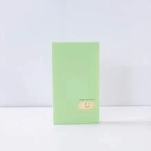 1PC Box Business Card Holder - Double-Sided Thickened , Macaron Color Series With Celebrity Patterns, Card Storage & Collection (9x5.7cm, Holds 120 Cards)