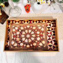 1pc High Quality Home Hotel Party Tray Water Cup Living Room Aromatherapy Storage Rectangular Plate Snack Living Room Desktop Cosmetic Storage Tray Multifunctional Rectangular Tray - Multicolor - View 5