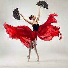 1 件双面黑色功夫扇，传统武术折扇，阴阳太极表演扇，排舞 Popping 扇，舞蹈爱好者礼物 - 适用于排舞、Popping Battle、中国文化展示、禅宗家居装饰、男女武术礼物