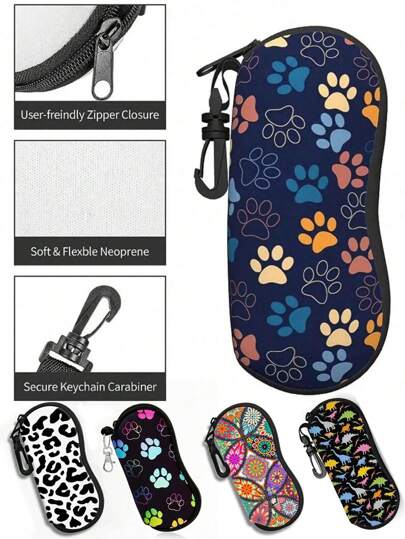 1pc Colorful Fashion Eye Glasses Case, Compact Portable Travel Sports Soft Sunglasses Box, Hanging Protective Eyewear Storage Container For Car, Gender Reveal Party, Perfect For Birthdays, Weddings, Parties, The Perfect Gift For Colleagues, Friends, And Family, Back To School