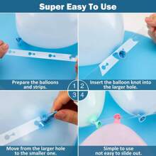 2pcs/Set 5m Double Hole Balloon Chains, Wedding/Birthday Backdrop Wall Decor Balloon & Firecracker Linking Strings