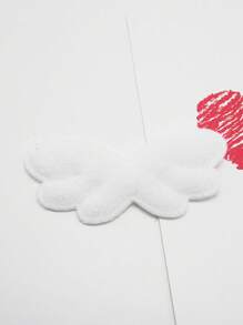 30pcs White Plush Angel Wing Cake Topper Decoration Accessory