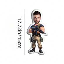 Customized 3D Print Shape Shifting Pillow - Personalized Military Design, Interesting Gift For Friends And Family, Soft Knitted Fabric, Mixed Color
