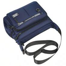 Men's Crossbody Backpack: Durable With Adjustable Strap And Casual Design For Everyday Use - 藍色 - 查看 2