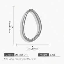 5 Pieces Of 304 Stainless Steel With 3 Sizes Of Asymmetrical Frames, Handmade Jewelry Accessories With 18k Gold-Plated DIY Connection Rings