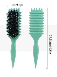 1 件卷发梳，2025 最新发型梳，卷发梳，塑造和定义女性卷发刷，野猪鬃毛造型刷，适合所有发质和所有女性卷发 - 彩色 - 查看 6