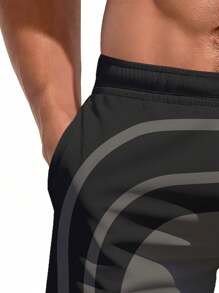 Plus Size Men's Hawaiian 3D Print Casual Beach Shorts - Quick Dry, Drawstring Waist, Perfect For Summer Outdoor Activities