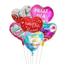 10pcs Spanish 10inch Mini Mother's Day Heart Balloons Best Mom Air Balloon Love Mom Mother's Day Decorations