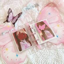 蝴蝶卡片书 亚克力高级感单宫3英寸星空追踪器创意星空收纳书 - 粉色 - 查看 9