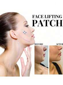320pcs/160pcs/120pcs/80pcs/40pcs Instant Face Lifting & Tightening Transparent Plastic Mask, Chin & Neck Slimming, Alcohol-Free, Suitable For All Skin Types, Unisex